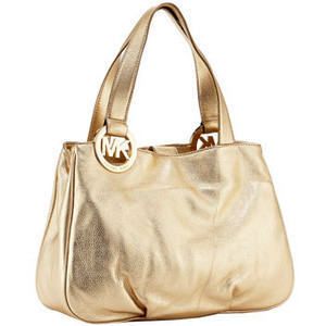 NWT MICHAEL KORS FULTON PALE GOLD LG E W TOTE LEATHER MSRP 298 00