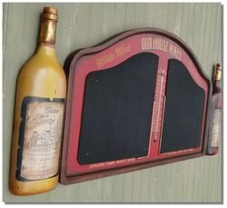 French House Wine Chalk Board Thermometer Old Pub Bar Man Cave Red