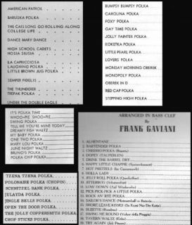  Polka Sheet Music Song Book Collection Welk Floren Gaviani