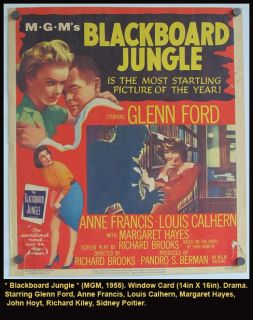  Jungle Movie Poster 1955 Glenn Ford Anne Francis School Teens