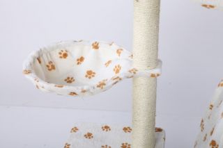  35H White Cat Tree Condo House Scratcher Pet Furniture Bed 16