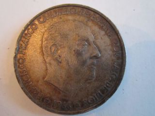  Spain Spanish 100 Pesetas Francisco Franco Caudillo Bust Coin