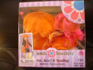 NEW ~ Friends Boutique ~ Baby Doll HAT, SCARF & HANDBAG ~ Cute