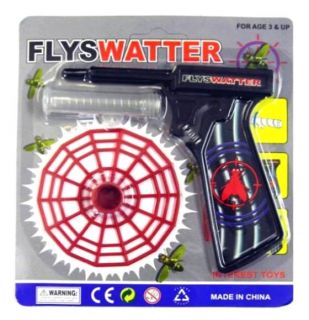 Fly Swatter Gun Insect Shooter Novelty Pistol Toy Fun