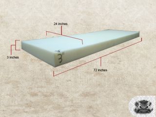 x24x72 Foam Sheet Cushion Replacement Upholstery
