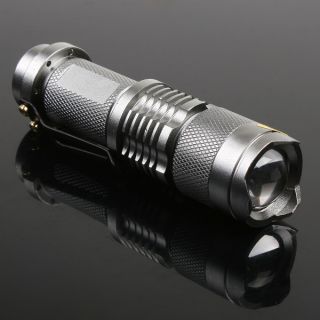 7W Adjustable Focus Zoomable CREE Q5 LED Flashlight 300LM Bright Mini