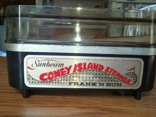 Vintage Coney Island Frank N Bun hot dog Steamer Sunbeam WORKS