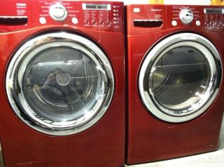 LG Front Load Washer and Dryer Cherry Red
