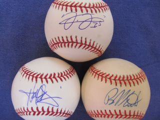  Sox Greats Signed Baseball Lot of 3 w/Frank Thomas & More