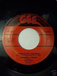 Frankie Lymon Teenagers Gee 1036 Out in The Cold 45
