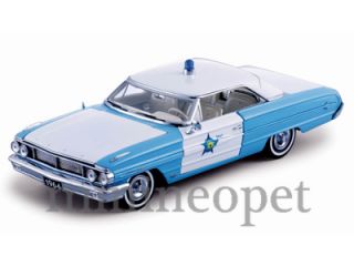 Sun Star 1964 64 Ford Galaxie 500 Police Car 1 18 Blue
