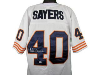 Gale Sayers Autographed Chicago Bears Football Jersey PSA DNA COA Holo