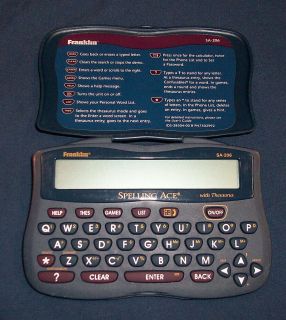 Franklin Spelling Ace Spell Checker & Thesaurus Handheld 2001 Model SA