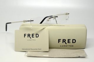Fred F Force 10 EVO 002 s 57 Eyeglasses Silver Metal RX Frame