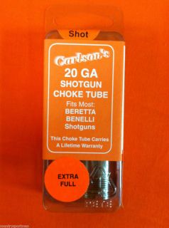 Carlsons 20 GA Extra Full Choke Tube Beretta Benelli Shotgun 10617