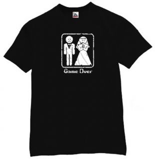 Game Over T Shirt Wedding Bride Groom Gift Tee Black