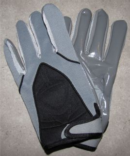 NFL Football Gloves Gray Grey XXL 2XL Factory Sample No Logos