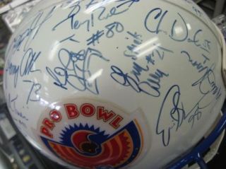CR 1995 NFL Probowl Auto Helmet Emmitt Smith Barry Sanders Steve Young