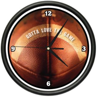 Football Wall Clock Pads Gloves Helmet Team Fan Gift