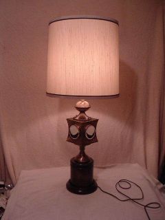 Frederick Cooper Table Carriage Lamp Beveled Glass Portholes
