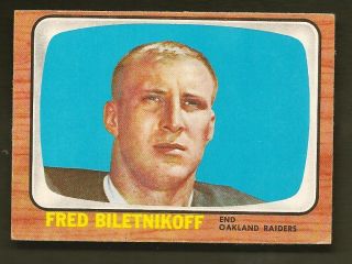 Fred Biletnikoff Oakland Raiders 1966 Topps Card 104