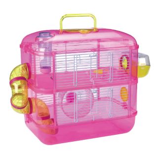Pink Biddie Buddies Duplex Duplex 2 Level Hamster Cage New