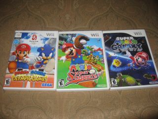 Wii game lot Super MARIO GALAXY SUPER SLUGGERS OLYMPIC GAMES