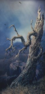  Fred Goldberg "Tree at Canyon" Oil Painting