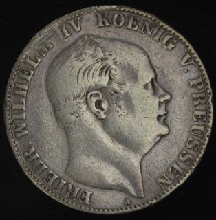 1858 Frederick William IV of Prussia Koenig V Preussen Silver Coin