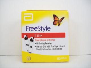 50 FreeStyle Lite Diabetic Test Strips Exp 9/2013 Free Style Retail