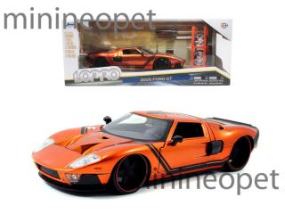 JADA LOPRO 2005 FORD GT 40 1/24 WITH 2 SETS OF WHEELS ORANGE