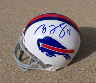Bills Ryan Fitzpatrick Fred Jackson Signed Autographed Mini Helmet COA