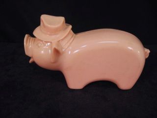  Pink Plastic Pig Advertising Piggy Bank Hat Fredericktown Ohio