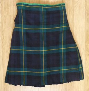 Vintage Scottish Gordon Highlanders 100 Wool 8 Yard Military Kilt 30