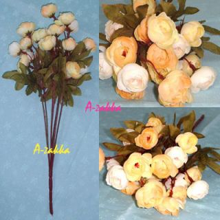 Home Garden Wedding Party Artificial Silk Flower Mini French Camellia