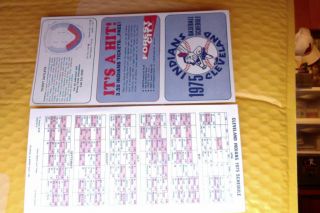 1975 Cleveland Indians Pocket Schedule by Forest City