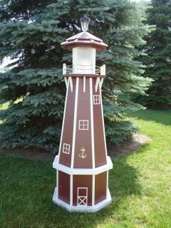  and Solar Powered Poly Lighthouse Polywood Lawn Ornaments