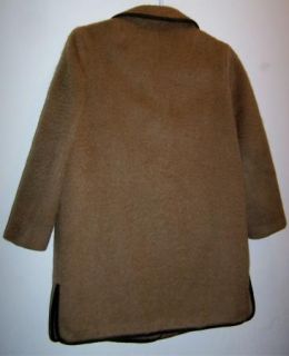 Minty Vtg 60s Loden Frey Austria Mohair Wool Coat s Pewter Coin BTN