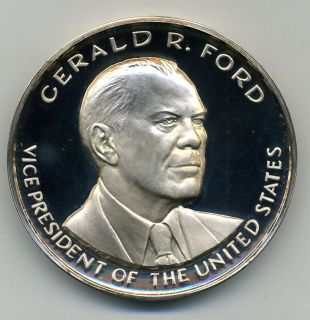 oz .999 Pure Silver Gerald Ford Vice President Large Silver Proof