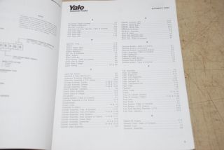 Yale Forklift Service Parts Manual for GC GP GLC GLP 050 060 TE Inv