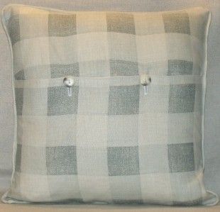 Kate Forman Fabric Check French Grey Cushion Pillow Cover Free World