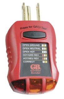 Gardner Bender GFI 3501 Ground Fault Receptacle Tester Circuit