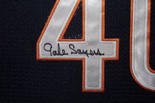 Gale Sayers Framed Autographed Chicago Bears Jersey w PSA DNA COA