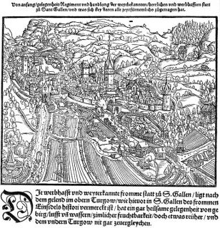 1623 Swiss Cantons St Gallen RARE Silver Thaler VF