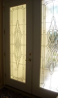 Clear Stained Glass Exterior Front Door Inserts for 8 Doors
