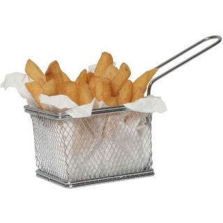 Stainless steel mini chip basket serving basket ideal for fries