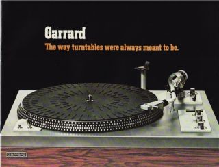 Garrard Turntable Catalog 1978 GT 55 GT 35 GT 25 15 10