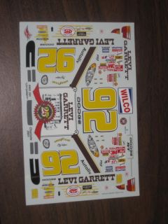 92 Levi Garret NASCAR mode decals