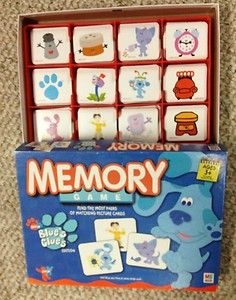 Blue s Clues Memory Game Matching Card Complete W Box Nick Jr HTF