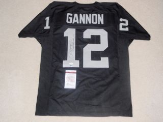 RICH GANNON SIGNED OAKLAND RAIDERS THROWBACK JERSEY JSA AUTHENTICATED